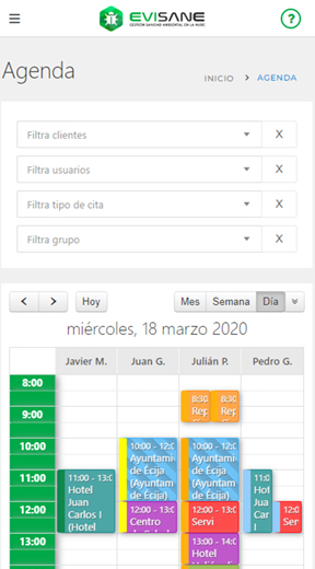 Agenda en software ERP para empresas de control de plagas, sanidad ambiental y seguridad alimentaria