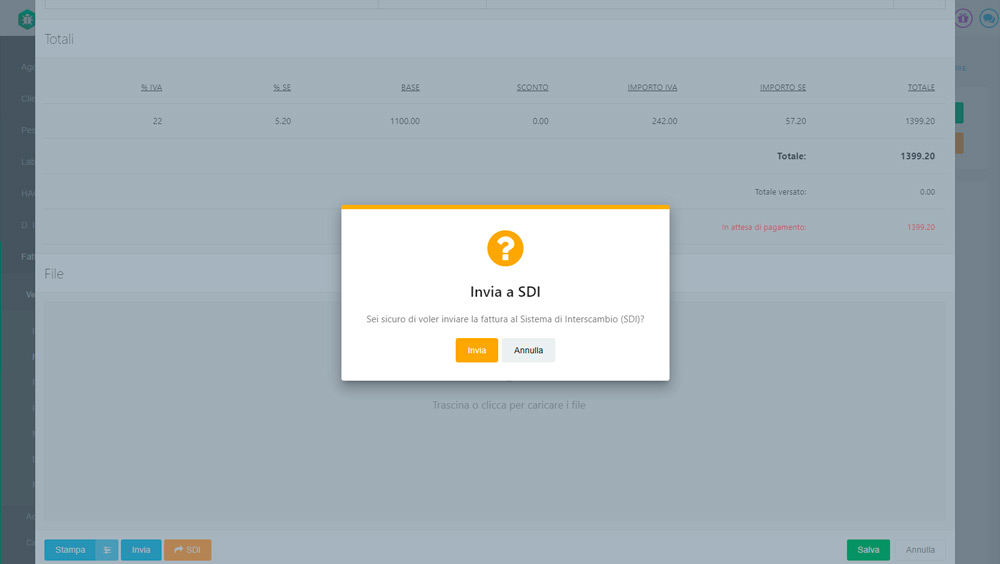 EviSane Fatturazione Elettronica Sistema di Interscambio SDI
