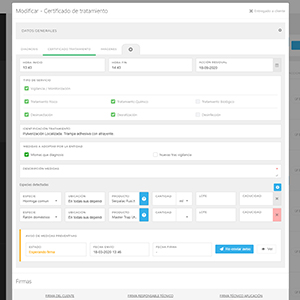 Software para empresas de control de plagas y sanidad ambiental