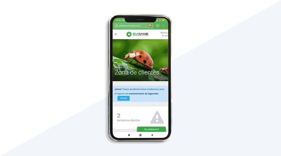Chat interno en zona de clientes