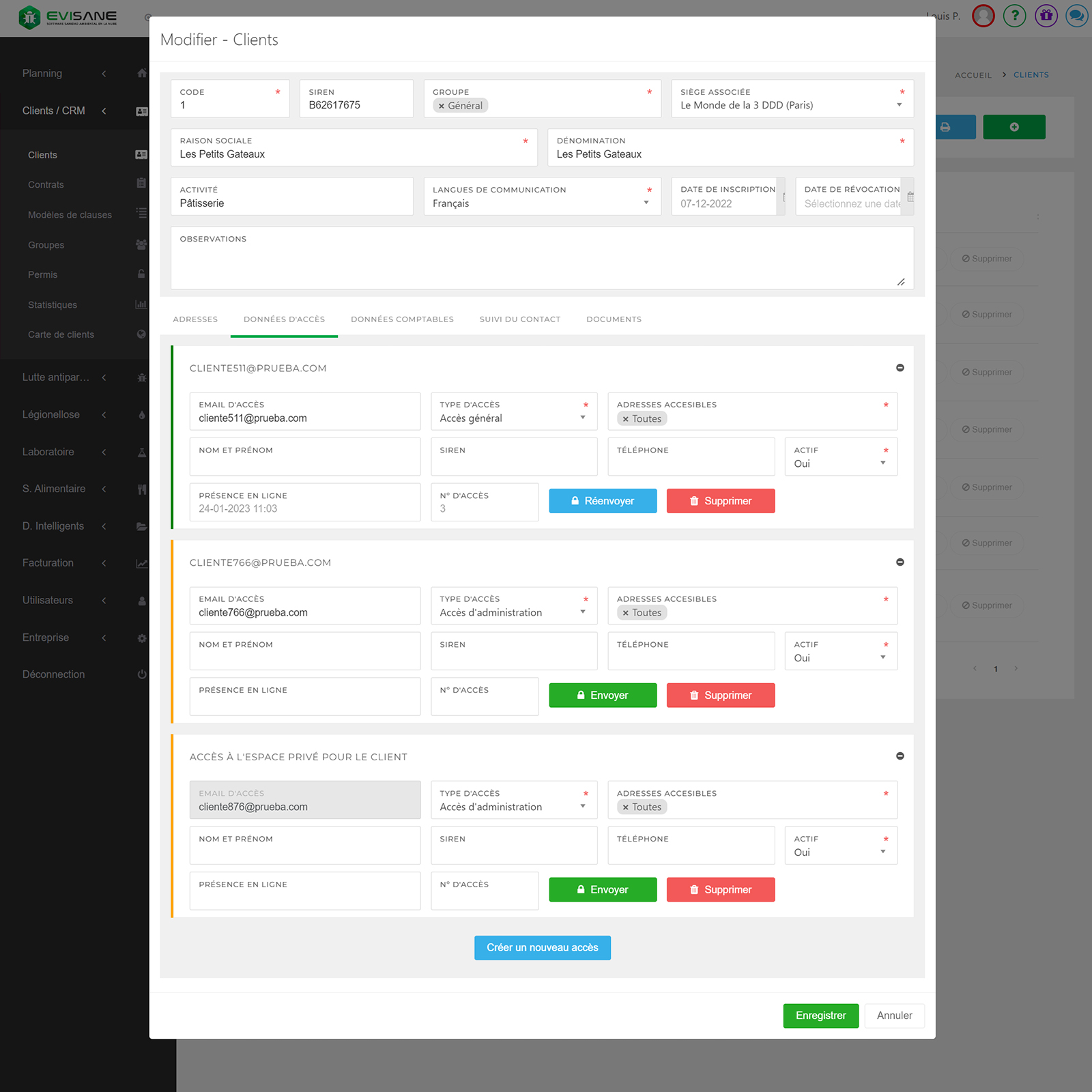 Gestion des différents accès - Logiciel cloud 3D et hygiène du milieu