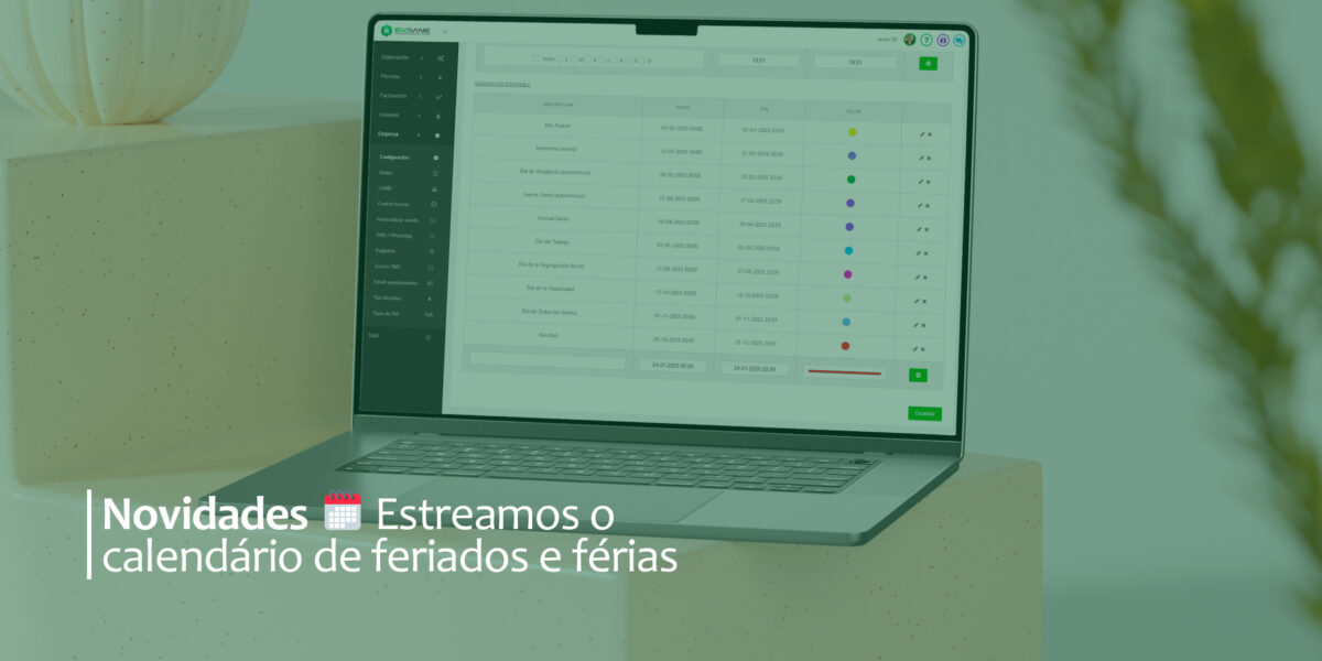 Estreamos o calendário de feriados e férias 📅🍹 Novidades de janeiro no EviSane