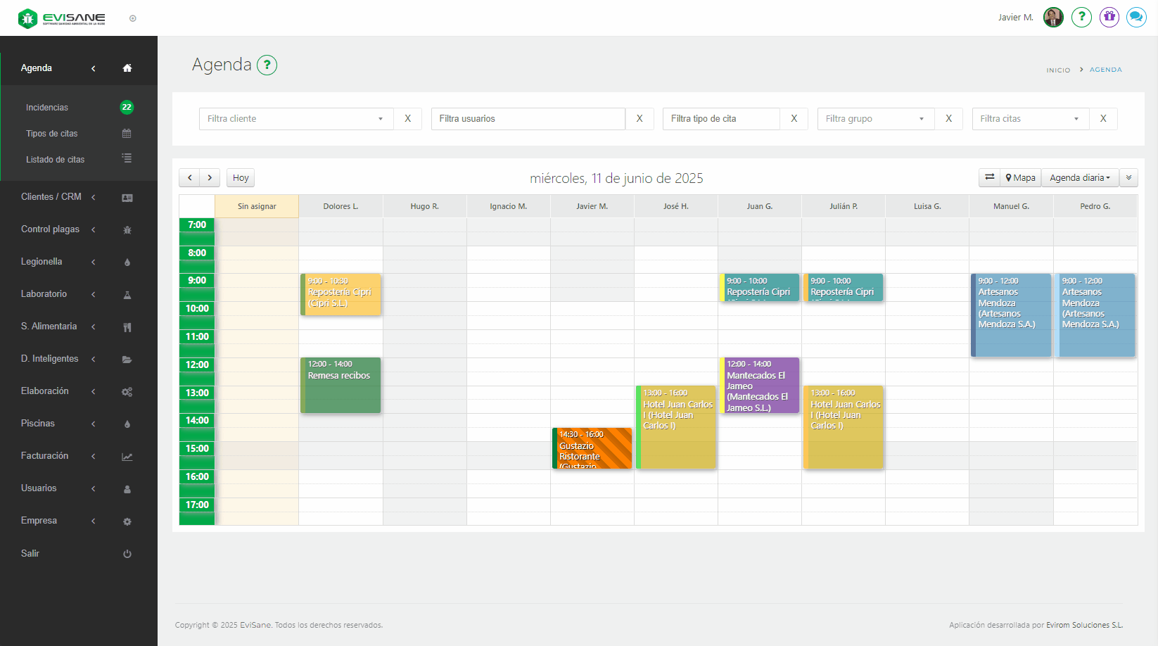 Subida de imágenes y documentos a las citas de la agenda de EviSane