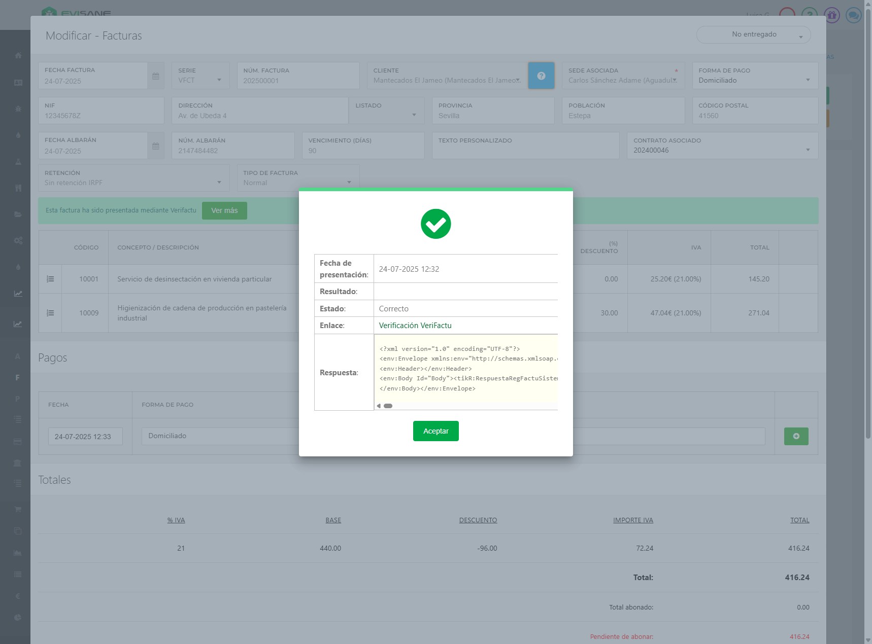 EviSane: Módulo de facturación con VeriFactu incluido