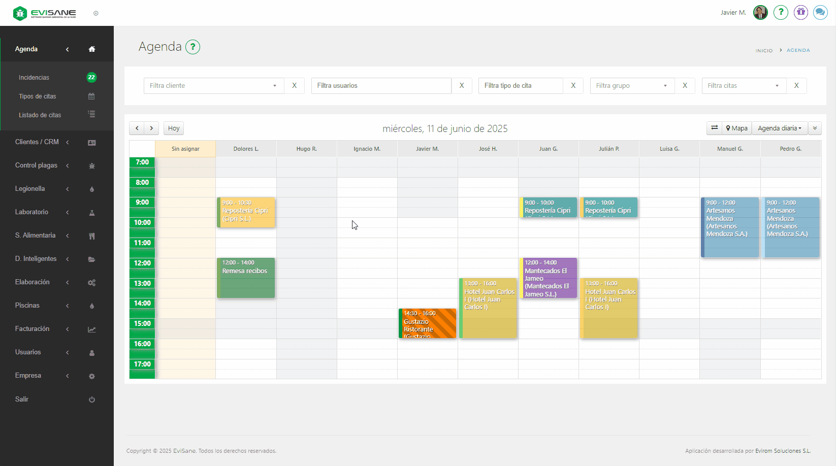 Descubre la nueva columna "sin asignar" de EviSane, para agendar citas que aún no has asignado a un técnico